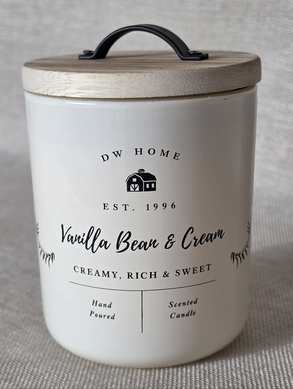 DW Home Vanilla Bean & Cream Candle - Cream, Brown 9.3oz New